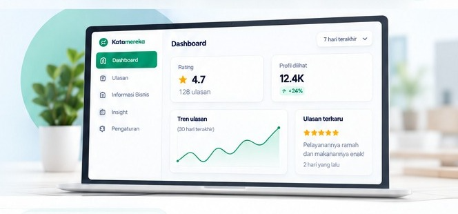 Dashboard Katamereka untuk mengelola profil bisnis